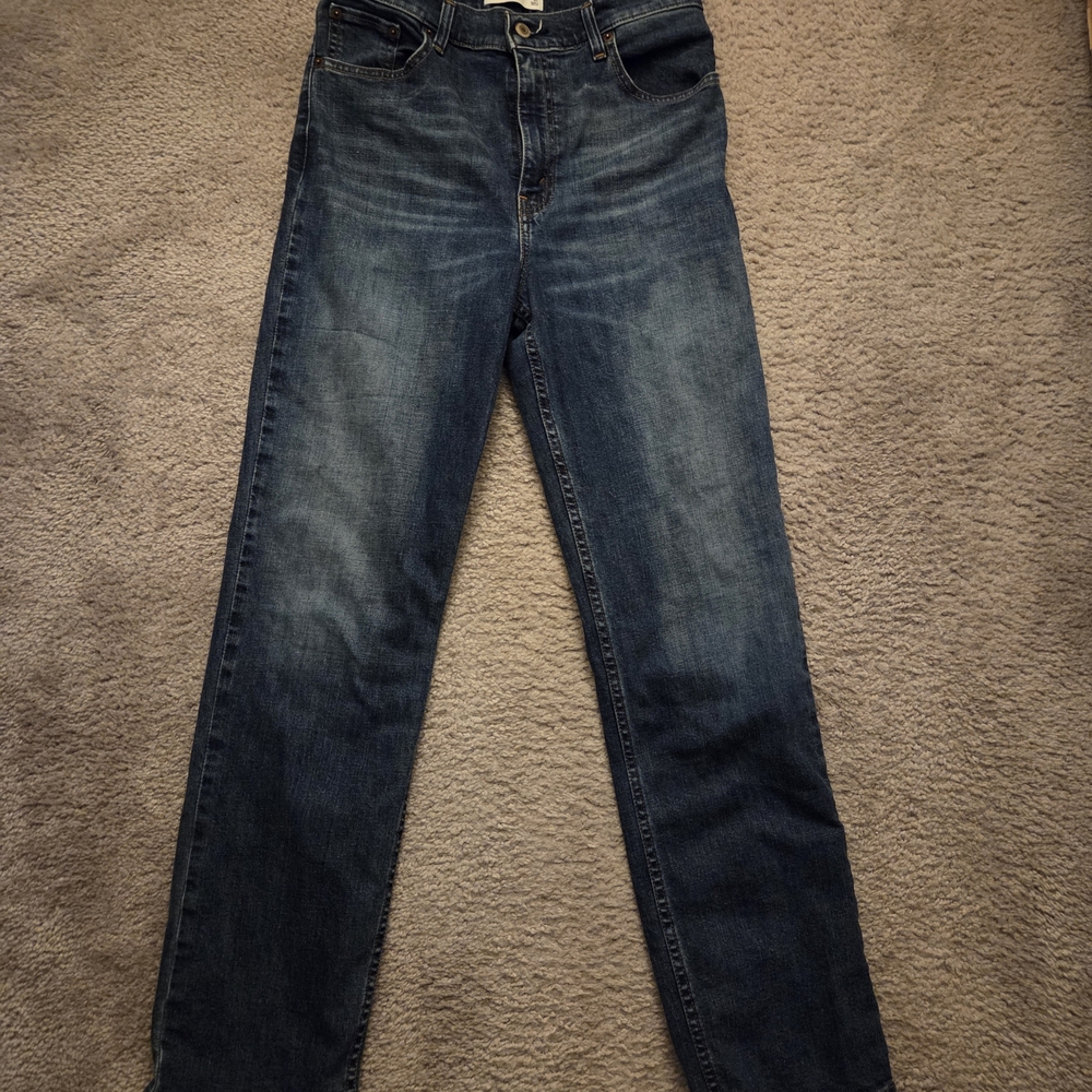 Abercrombie & Fitch Dark Blue Straight Leg Jeans